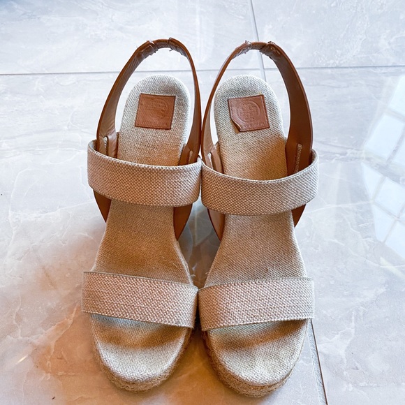 Tory Burch Canvas Espadrille Wedges - Picture 2 of 5